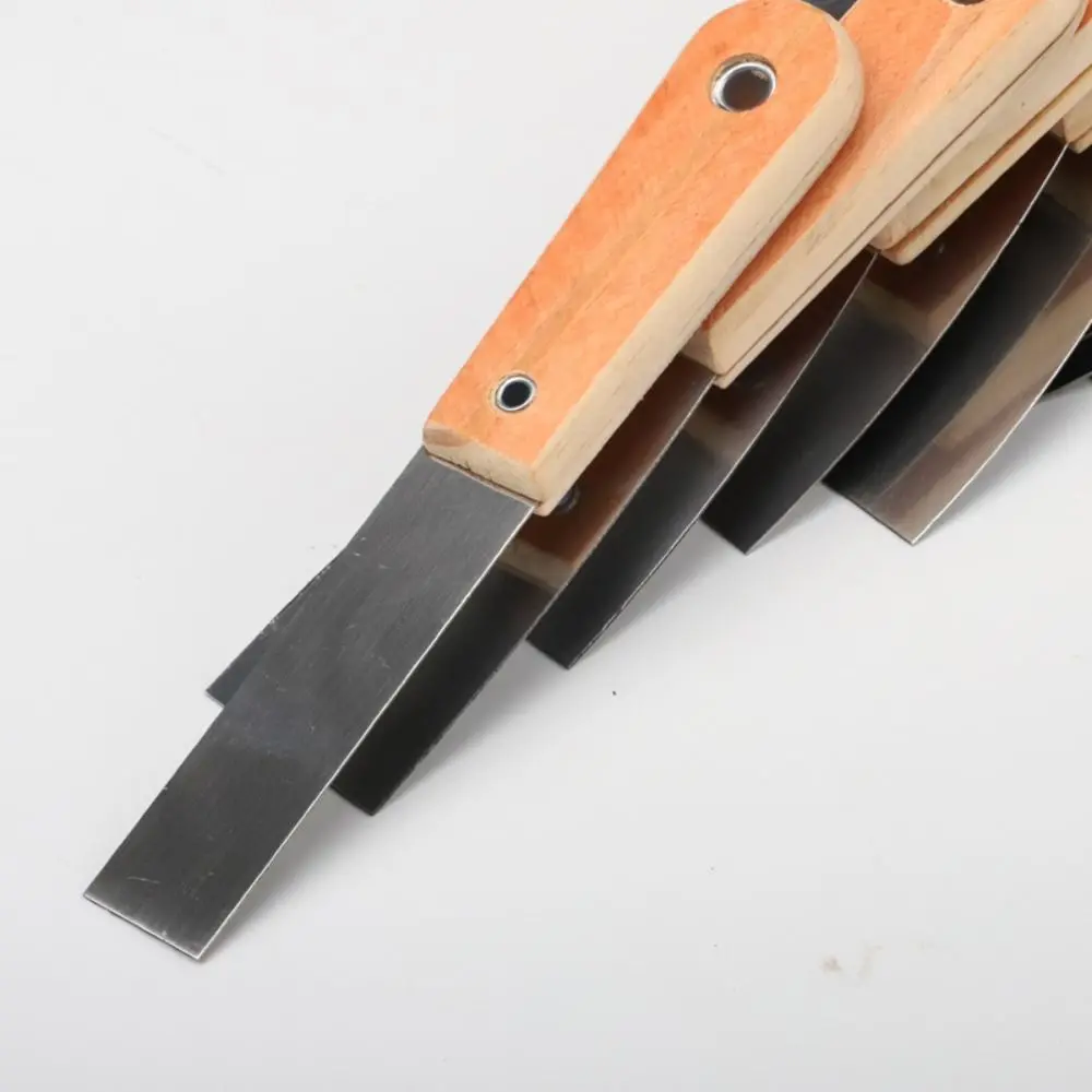 Stainless Steel Cleaning Scraper Wood Handle Non-slip Handle Paint Tools Scrape Surfaces Lay Plaster Materials Cleaning Trowel