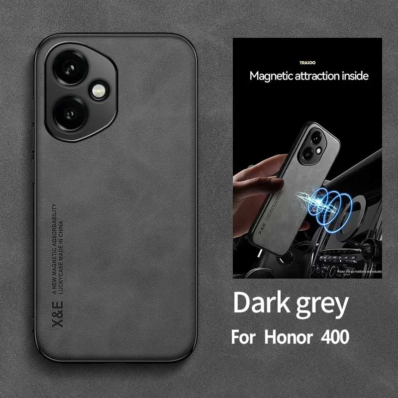 Leichte, luxuriöse Schaffell-Handyhülle für Honor 400 Lite 400 Pro 400 mit magnetischer Saugkraft, weiche TPU-Silikon-Handyhülle
