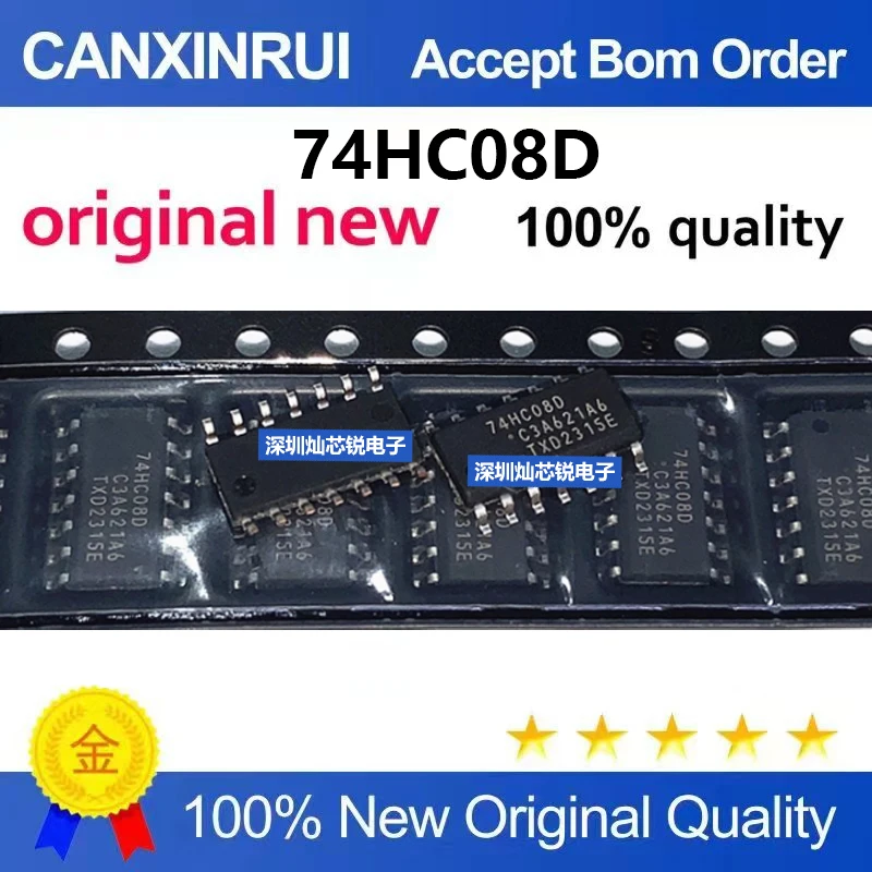(5-100pieces)Brand new original 74HC08 74HC08D SMD SOP14 Quad 2-input AND gate SMD logic chip