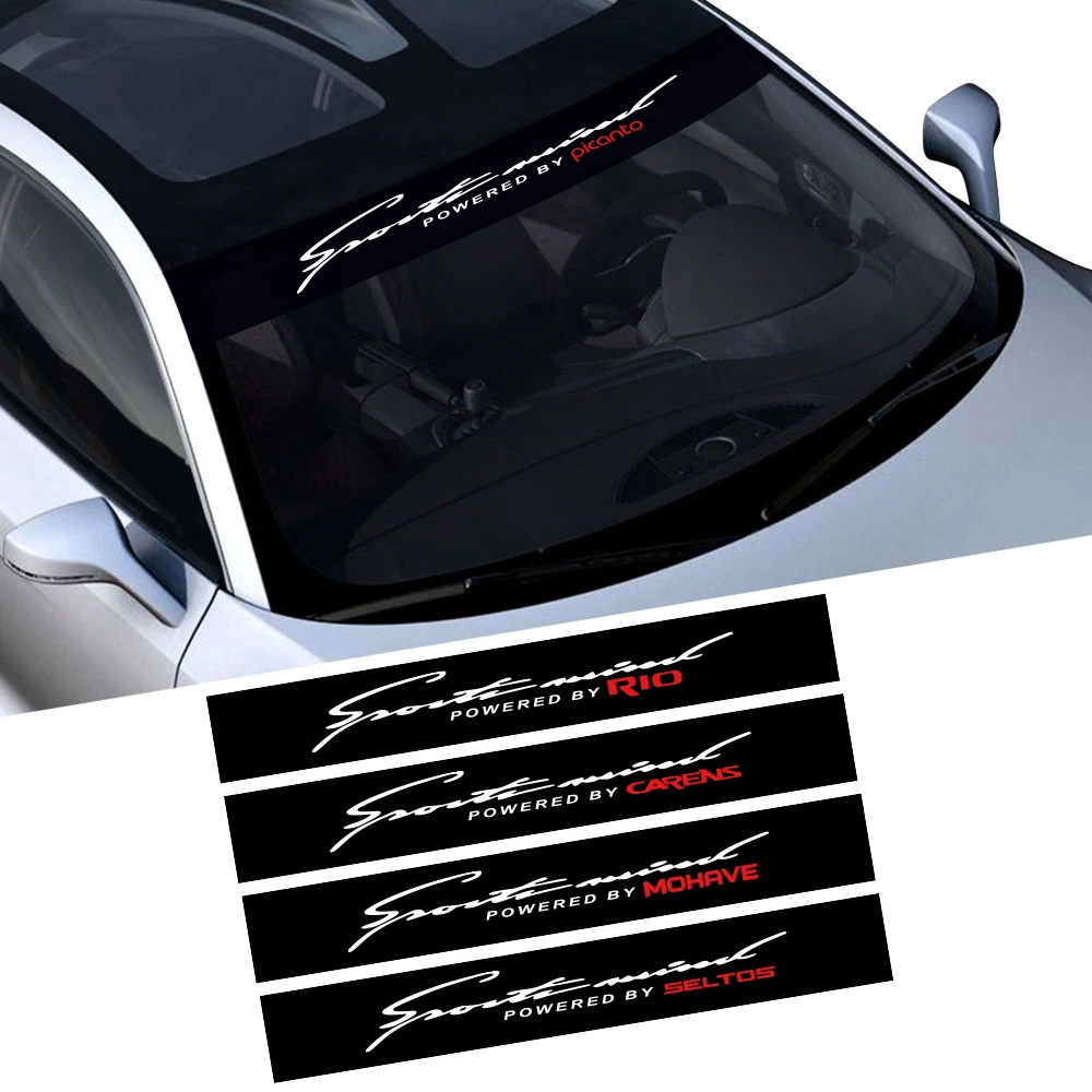 Pegatina para parabrisas de coche, accesorios para Kia RIO PICANTO CARENS CARNIVAL CERATO K5 MOHAVE NIRO SELTOS VENGA TELLURIDE SEDONA