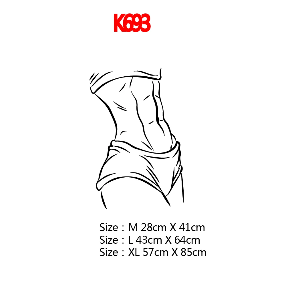 1PC Lovely Abdominal muscles Wall Art Decal Decoration Fashion Sticker Bedroom Decor Wall Decoration Murals