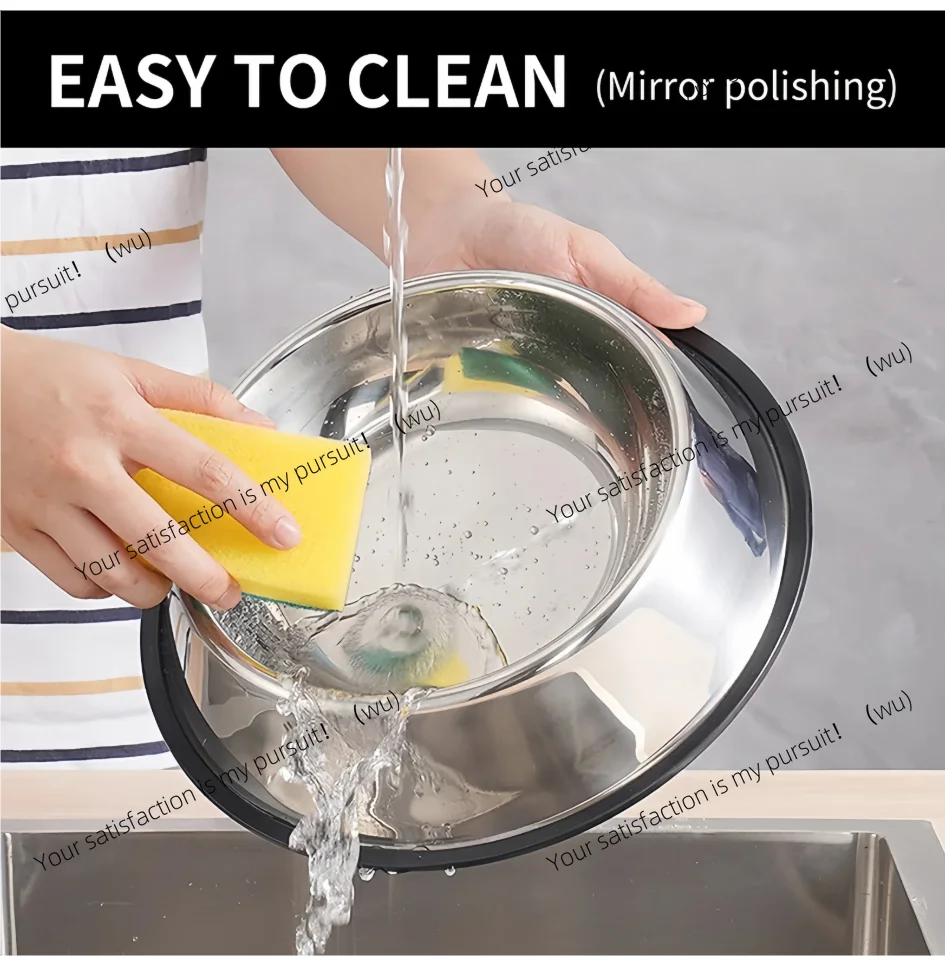 Pet stainless steel bowls, durable, easy to clean, available in 6 sizes