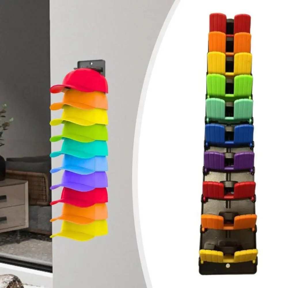Porta cappelli multifunzionale Appendiabiti girevole a parete Ganci resistenti e portanti Organizzatore per cappelli multistrato Accessori facili