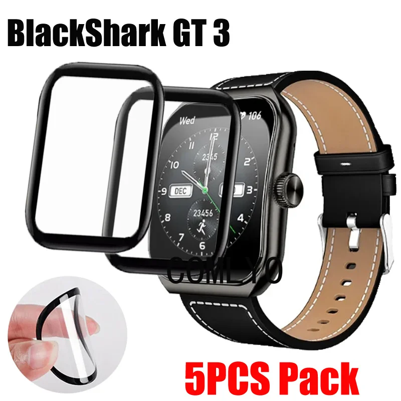 5PCS For Black Shark GT3 GT 3 Smart watch Screen Protector Protective 3D Full Cover Curved Soft Film