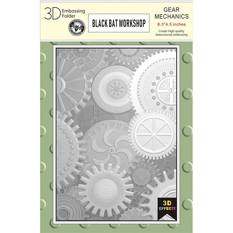 Tim Holtz's Mini-mechanical 3d Embossed Folder Is Used For Diy To Make Greeting Cards, Paper Scrapbooks, Non-stamps, Metal Cutti