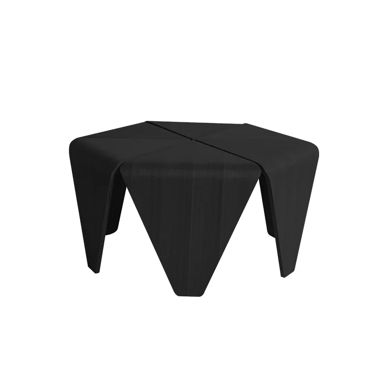 

Solid wood living room tea table Small apartment round Internet celebrity creative balcony tea table