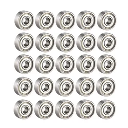 25Pcs 608 ZZ Ball Bearings, 608Zz Metal Double Shielded Miniature Deep Groove Skateboard Ball Bearings (8Mm X 22Mm X 7Mm)