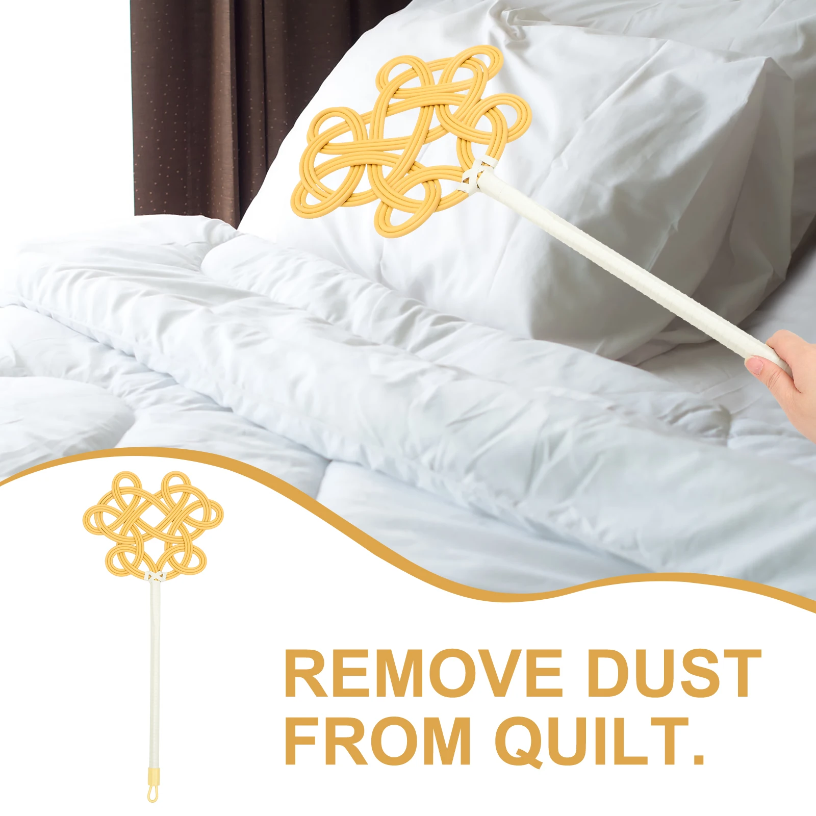 

1pc Long Handle Rug Beater Heavy Duty -Proof Dust Removal Tool for Blanket Quilt Cleaning Household Reusable Carpet Sweeper