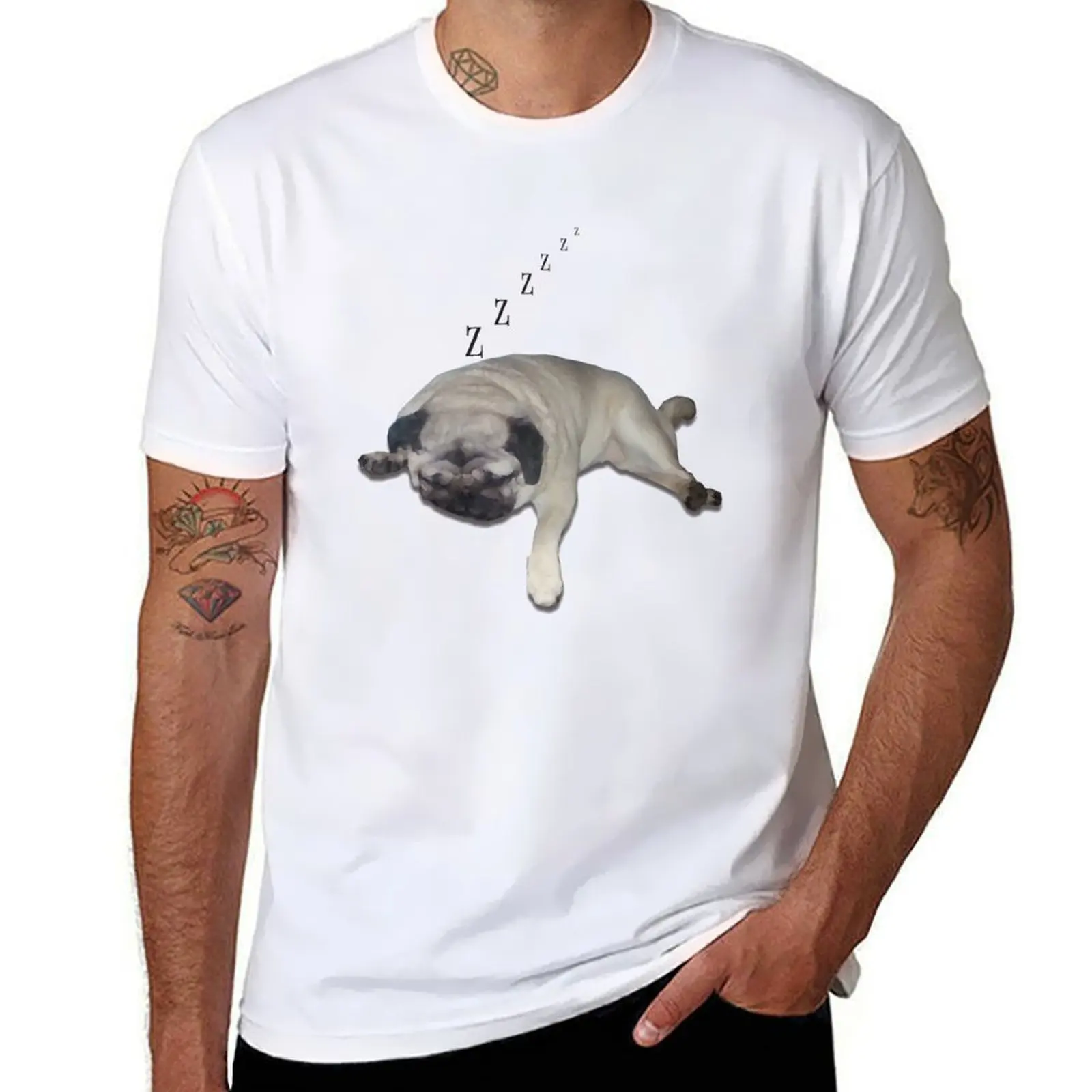 

Sleeping Pug T-Shirt essential t shirt man t shirts graphic T-Shirt