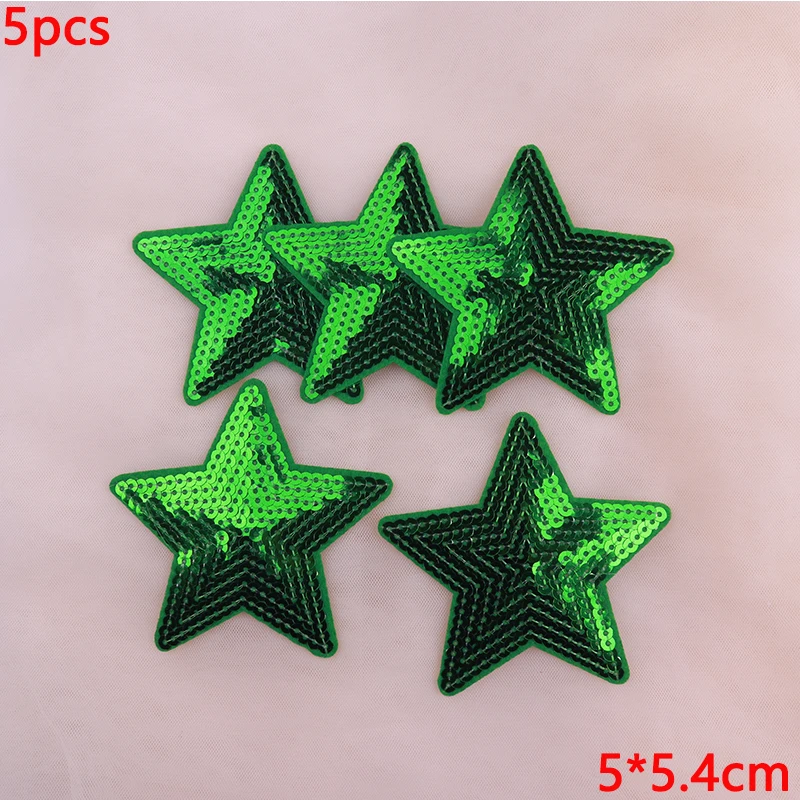 5PCS Five-Pointed Star/Heart Love Sequins Embroidery DIY Sequins