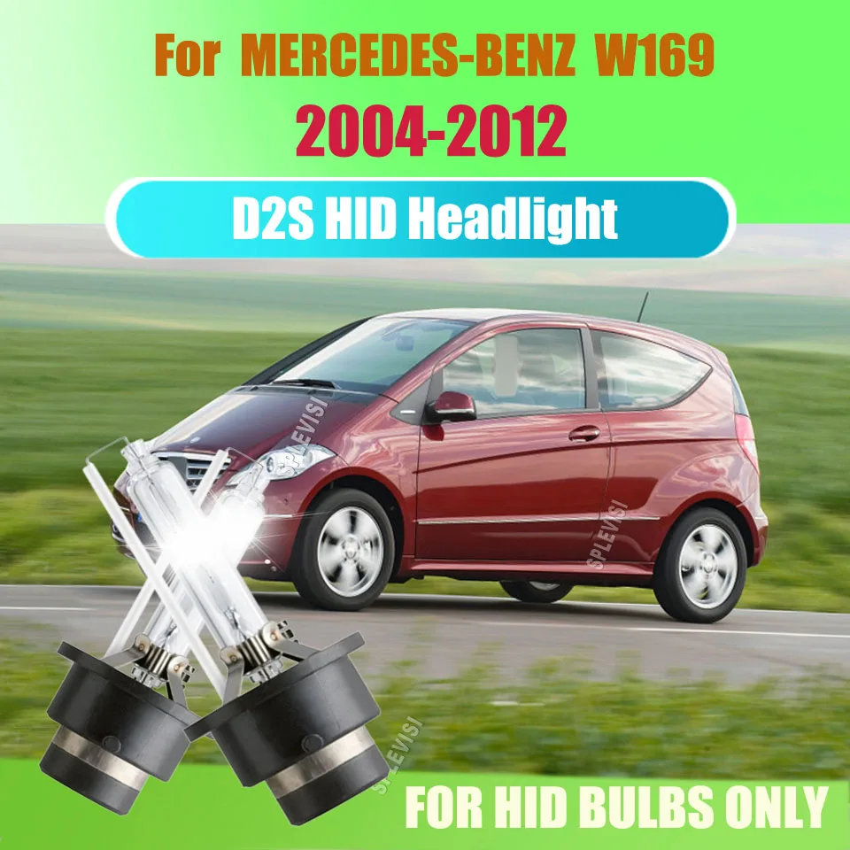 D2S HID Headlight Bulbs 6000K Xenon White - 35W Energy Efficient For MERCEDES-BENZ A-CLASS W169 2004 2005 2006 2007 2008-2012