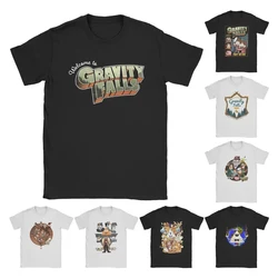 Men's Falls Welcome To Gravity Falls Logo T Shirt Pure Cotton merch Novelty Short Sleeve O Neck Tees Gift Idea T-Shirt