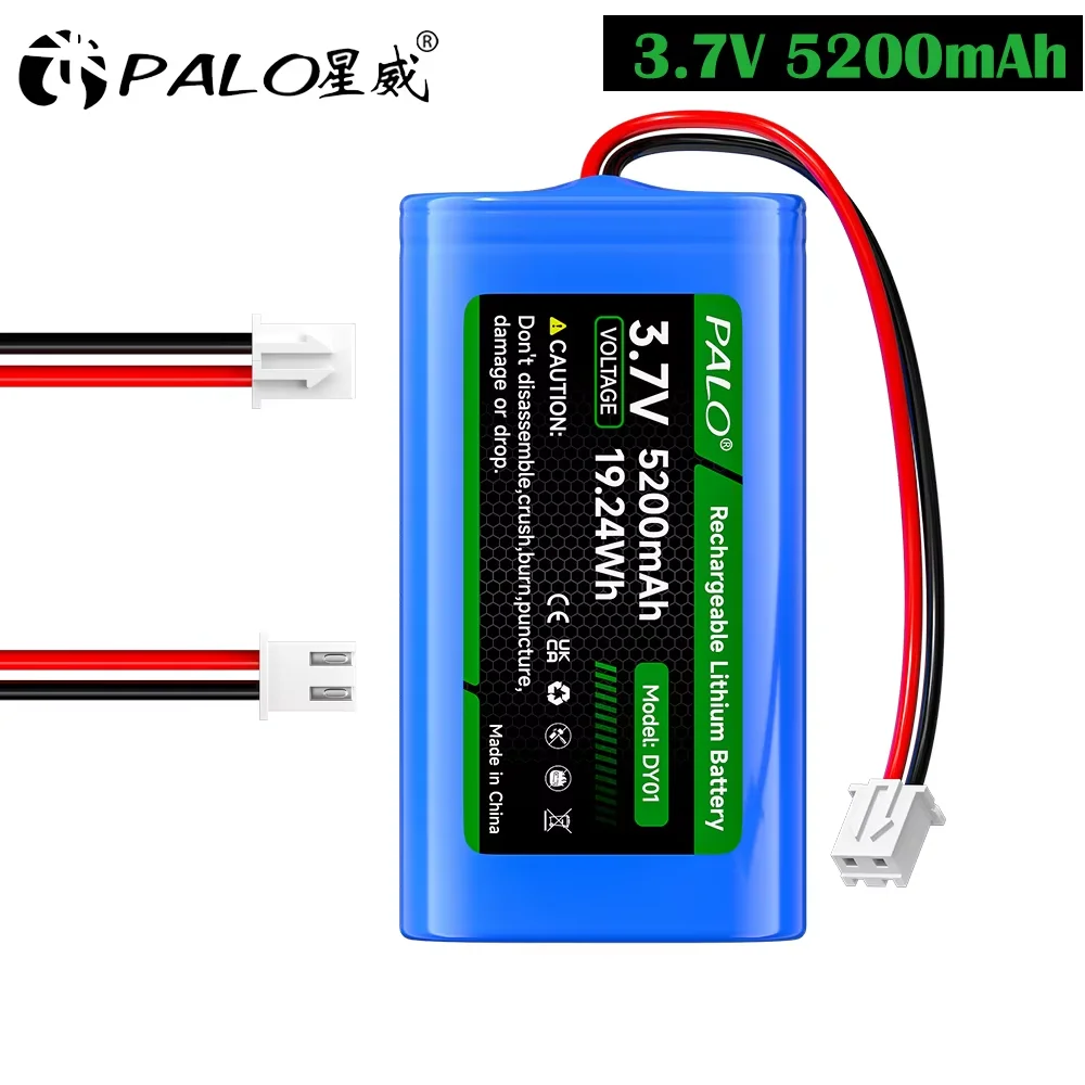 

3.7v 5200mah Lithium Rechargeable Battery for RC Toy Car Solar Wireless Camera Outdoor LED Light Wall Lamp Reusable 3.7v Battery