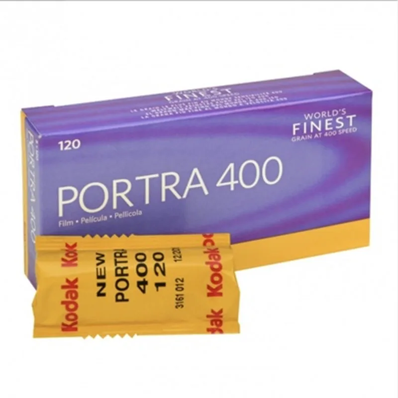 Kodak 120mm Profesional PORTRA 400 turret Film Negatif Warna Potret Luar Ruangan Fin Grain 1-10 Roll Film (Tanggal kedaluwarsa: 2026)