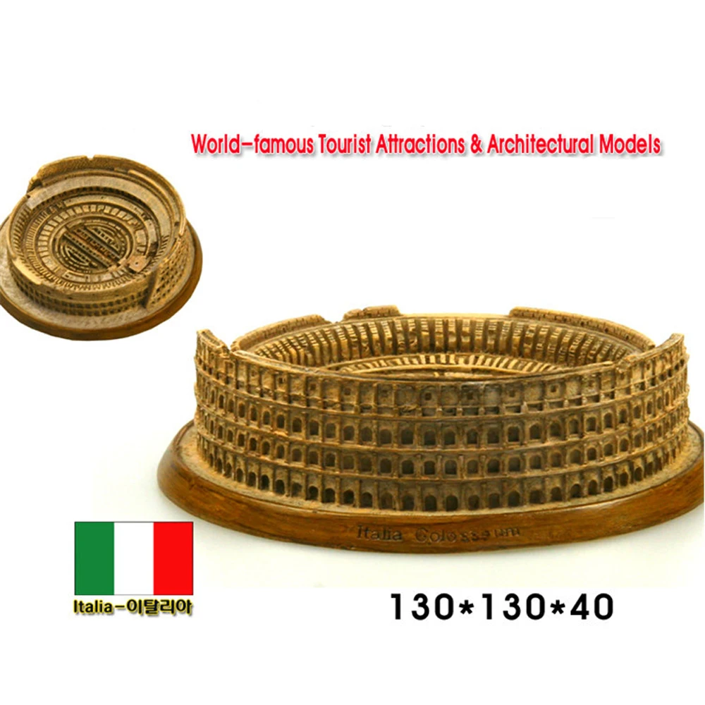 Value Classic World Famous Building Statue Figure Model Italy Roma Colosseum Italia Colosseo Toys Gift Collection