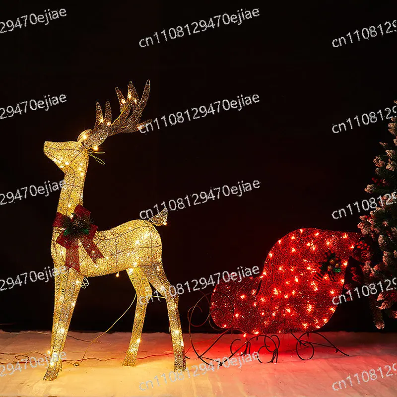 Christmas Elk Ornaments Led Luminous Deer Ornaments American Holiday Creative Decoration Christmas