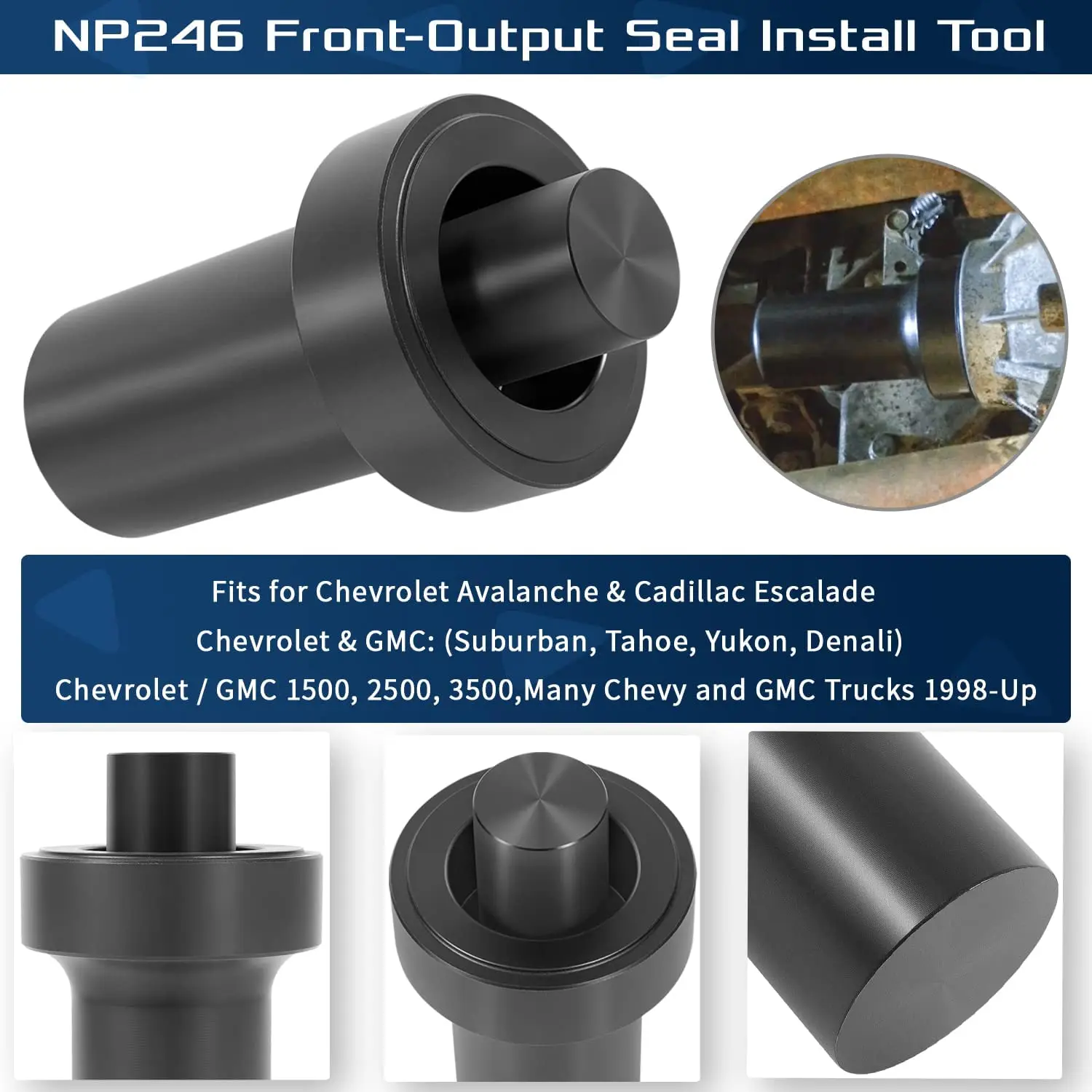 TML For Chevy GMC NP246-NP261-NP263 Front-Output Seal Install Tool 1998up T-M109RAC Adapt-A-Case Outboard Parts