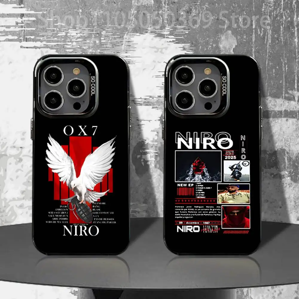 

N-NIRO OX7 Phone Case For iPhone 16,15,14,13,12,11,Pro,XS,Max,Plus,Mini,SE4,E Black Matte Shockproof Cover