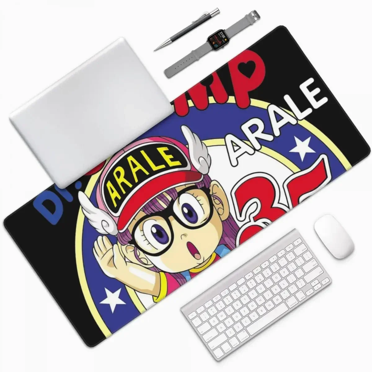 Slump robô menina arale hoyoyo grande mouse pad teclado de computador tapete de mouse gamer pc portátil tapete de mesa de escritório
