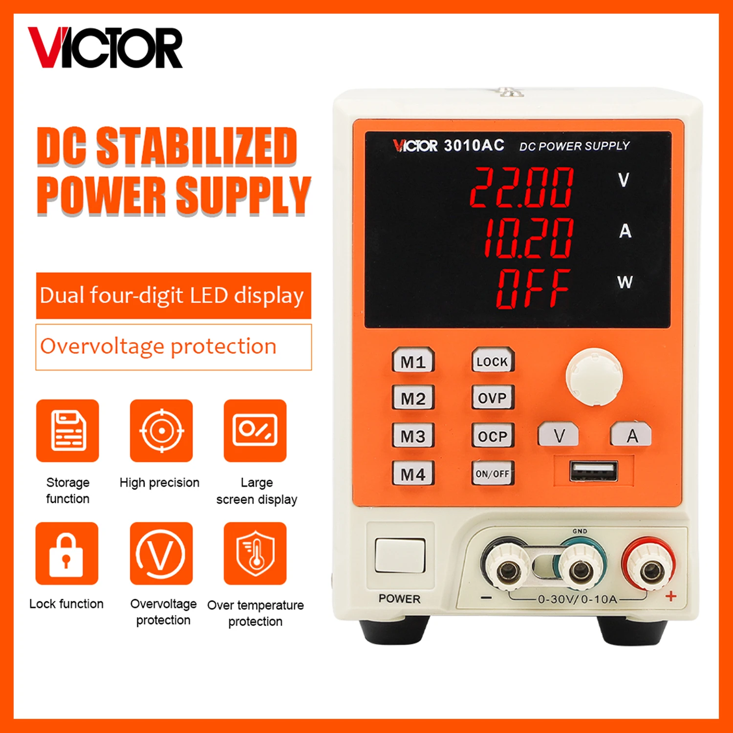 Victor 3005ac 3005c 3010ac Bank Schalt code Typ DC Strom versorgung Stabilisierung Versorgungs programm gesteuert intelligent.