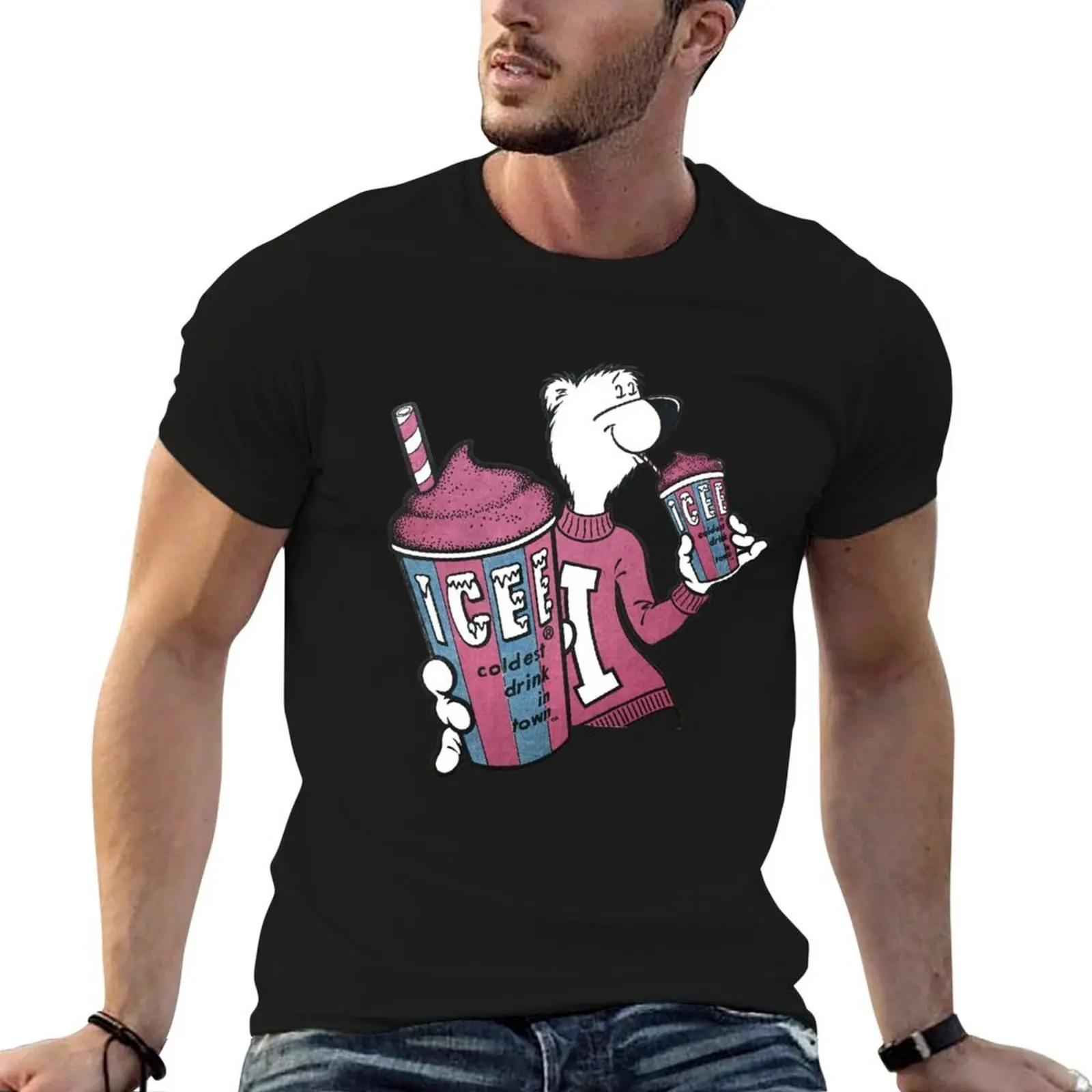 

Vintage ICEE Bear Retro Looking Artwork T-Shirt t shirt for man 100 percent cotton t shirts for man graphic funny T-Shirt