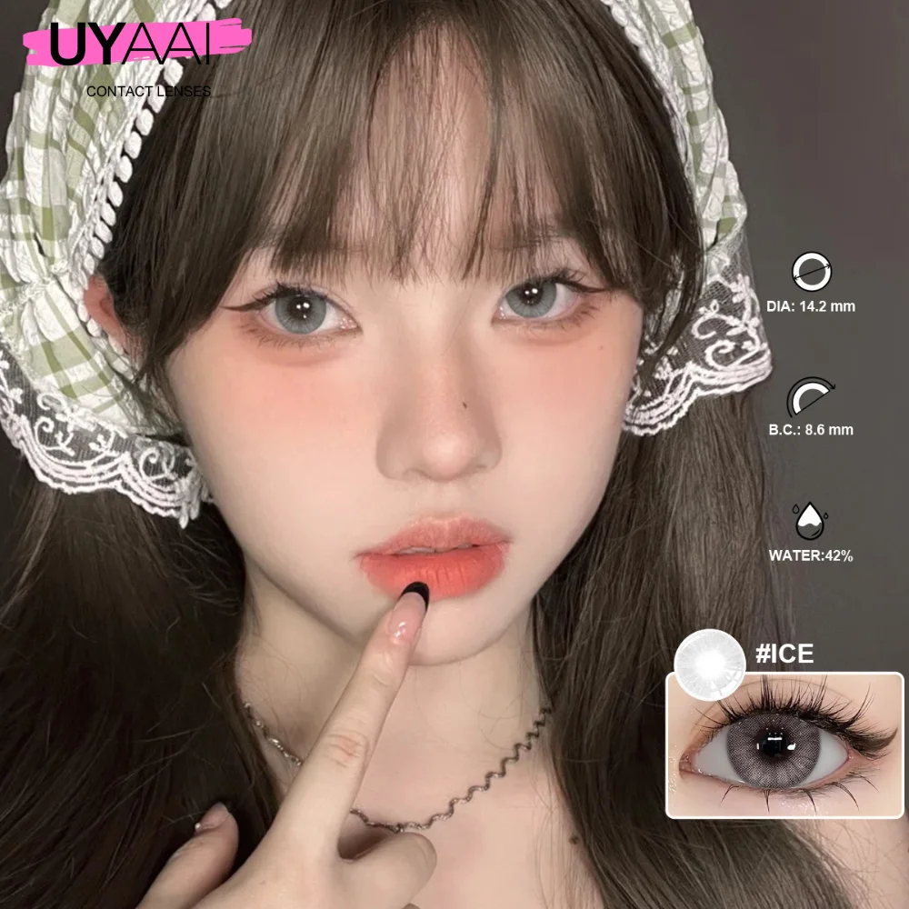 UYAAI Contactlenzen Kleur Contact Make-up Gekleurde leerlingen Zwart Natuurlijke leerlingen Schoonheid 14,5 mm Grote zwarte lenzen Bruine contactlenzen