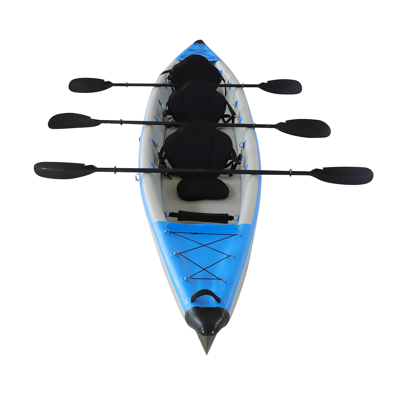 Histar Wholesale 5.20m or 4.88m 2 or 3 Person Inflatable Boat Full Drop Stitch Rowing Boat Easy Carry Foldable Fishing Kayak