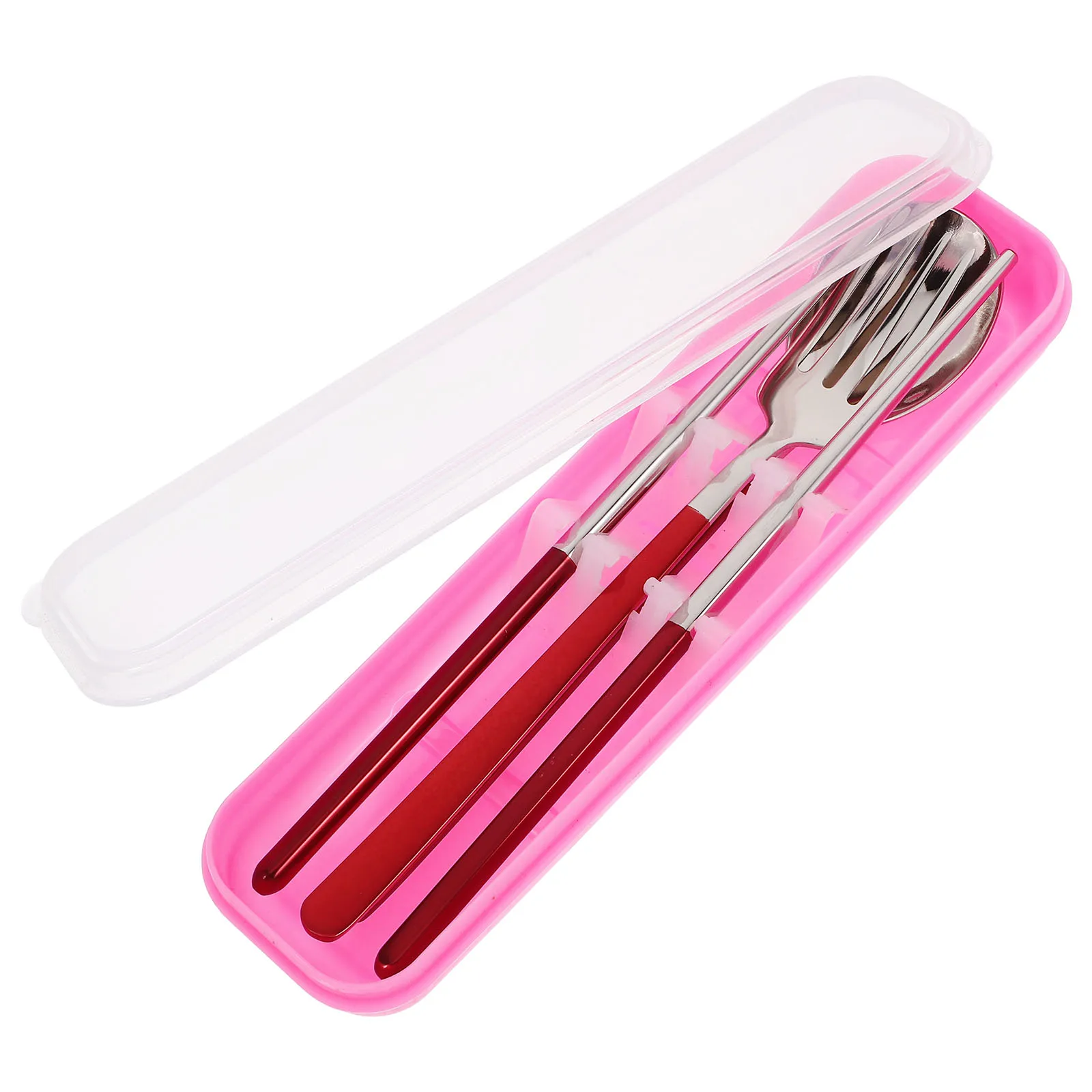 

Stainless Steel Portable Cutlery Set Fork Spoon Chopsticks Travel Camping Picnic Reusable Utensils Kids Adults Storage Case