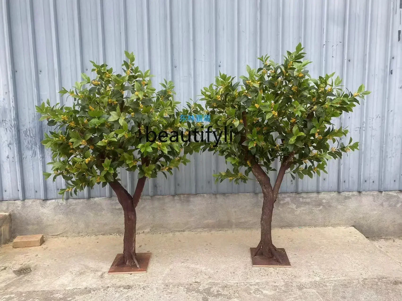 Imitative Tree Fake Trees Shopping Mall Hotel Restaurant on-the-Ground Green Plant Landscaping Decoration Props Tree