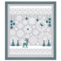 Falling Snow cross stitch kits deer animal aida fabric 18ct 14ct 11ct silver canvas cotton thread embroidery kits DIY craft set