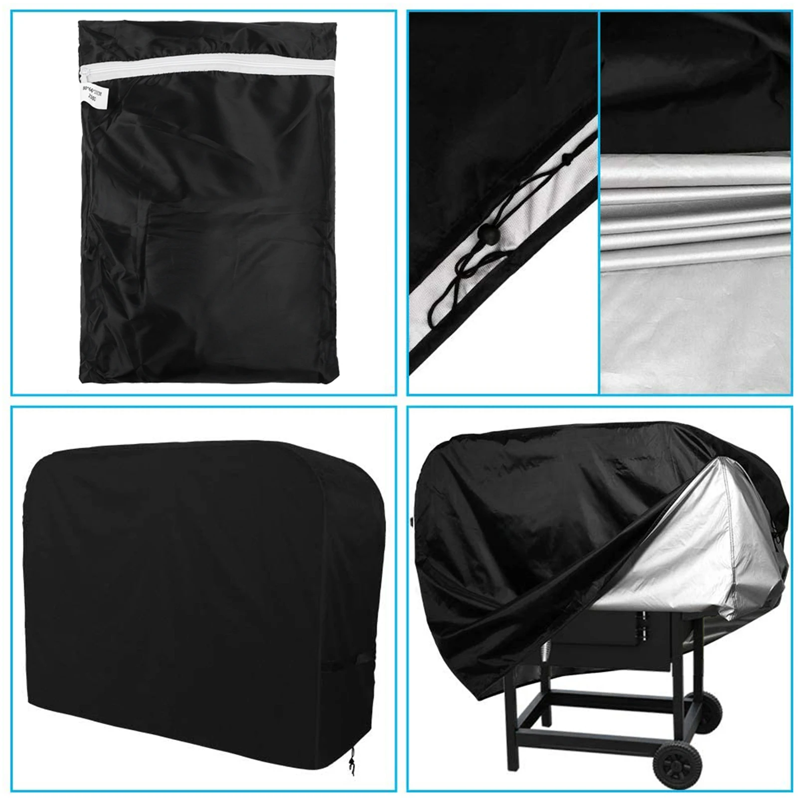 Waterproof BBQ Cover Rainproof UV Protection Grill Covers Garden Barbecue Protector Grill Accessories