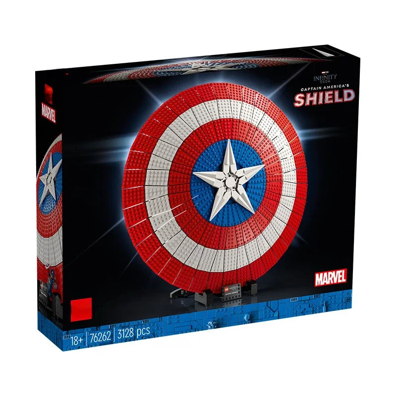 Marvel Movie Avengers Captain America Children's Assembled Educational Toy Creative Personalized Shield Christmas Birthday Gift