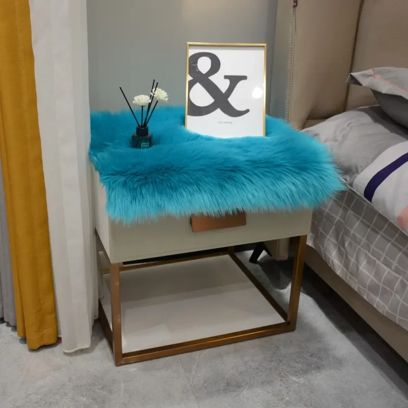 Soft Fluffy Faux Fur Carpets for Display Dressing Table Mat Home Decor Shaggy Fur Rugs Photography Background Cloth Fluffy Rug