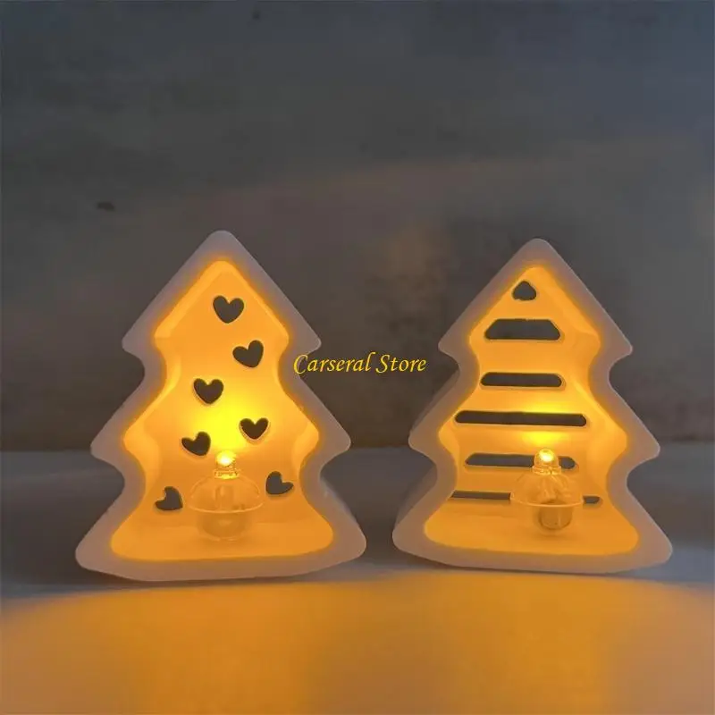 

M4YF Silicone Mold for Crafting Christmas Tree Holder Jewelry Crafting Tool