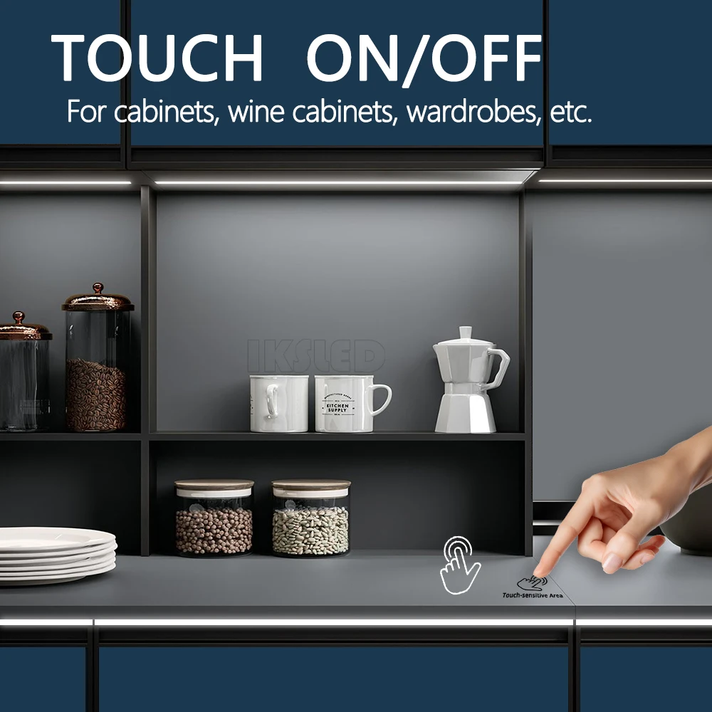 220V LED Touch ON/OFF Sensor Switch Penetrating Wood Panel Smart Home Customized for Lighting Control Used for cupboard