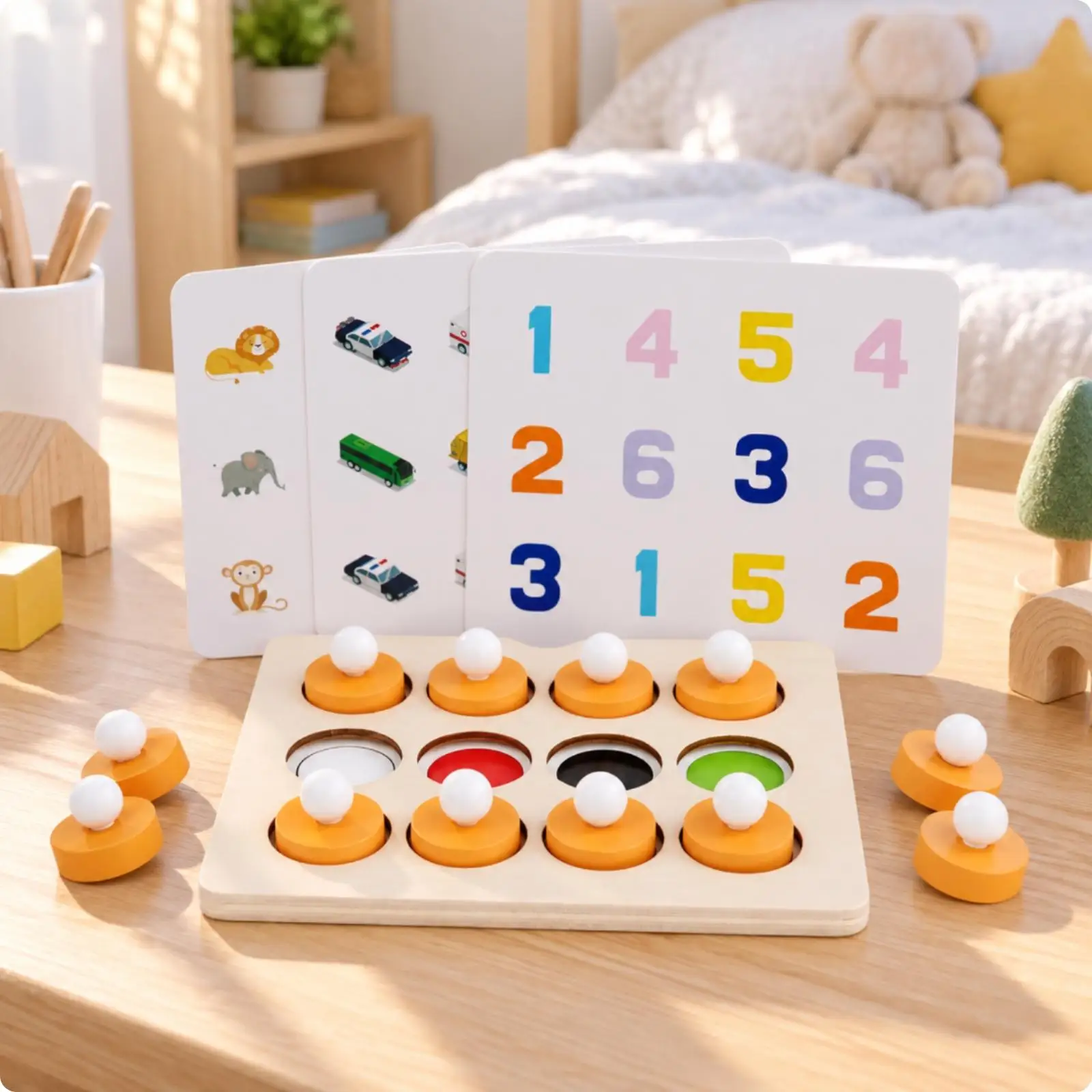 Children Wooden Memory Game Puzzle Toy Montessori Educational Matching Game for Kids