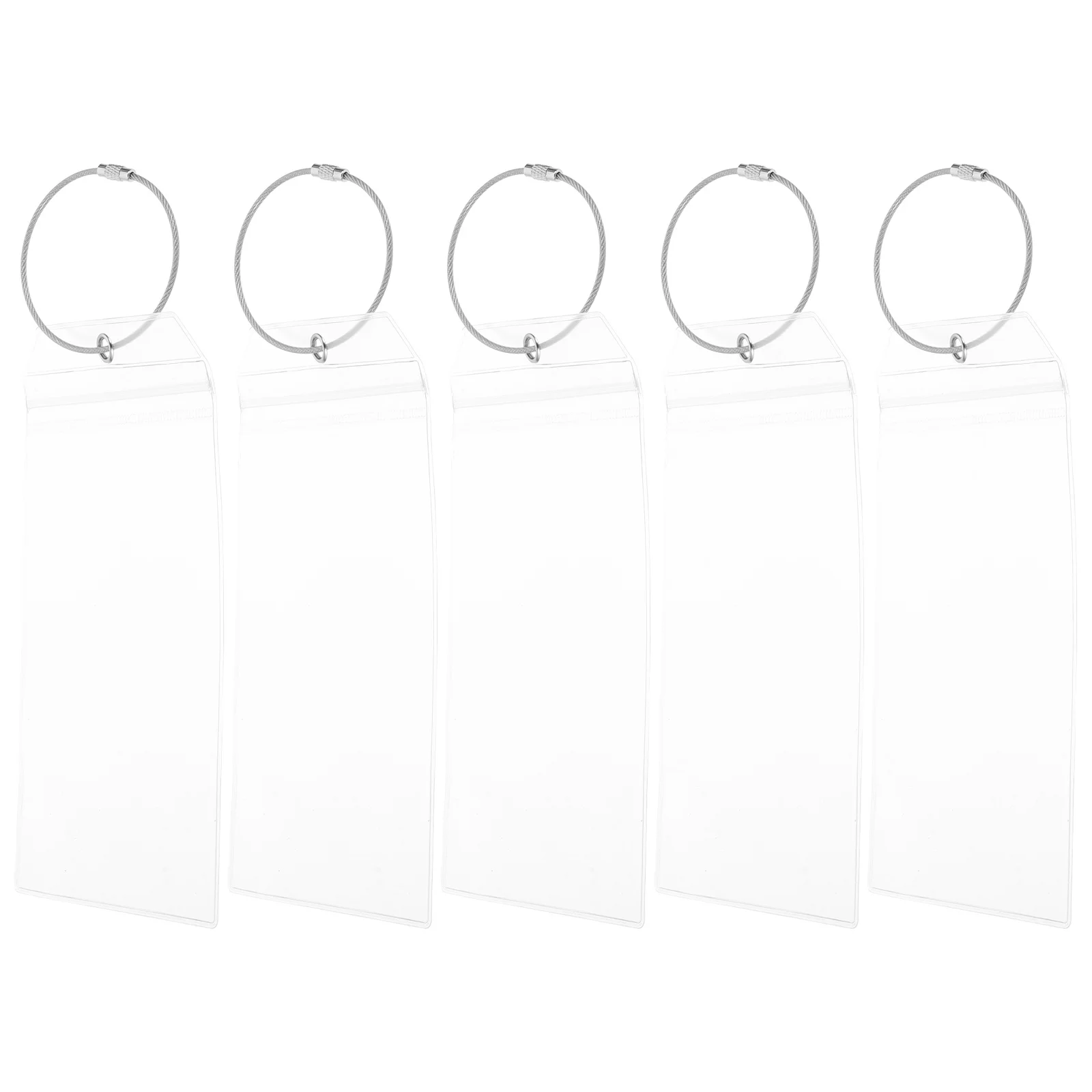 5 مجموعات من أكمام البطاقات الشفافة، حامل شارة الهوية، غطاء بطاقات العمل البلاستيكية المضادة للخدش، أكمام بطاقات شفافة شفافة #6