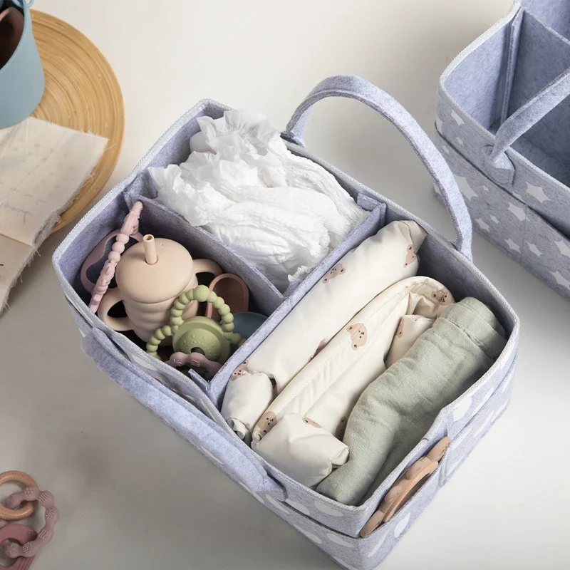 Baby Diaper Bags Multi-function Infant Nursery Bag Nappy Caddy Organizer Portable Baby essentials Storage Handbag for Mom