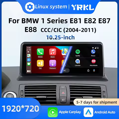 For BMW 1 Series E81 E82 E87 E88 CCC CIC Car Multimedia Player Monitor BT CarPlay Wireless Android Auto Chassis Code 116 118 120