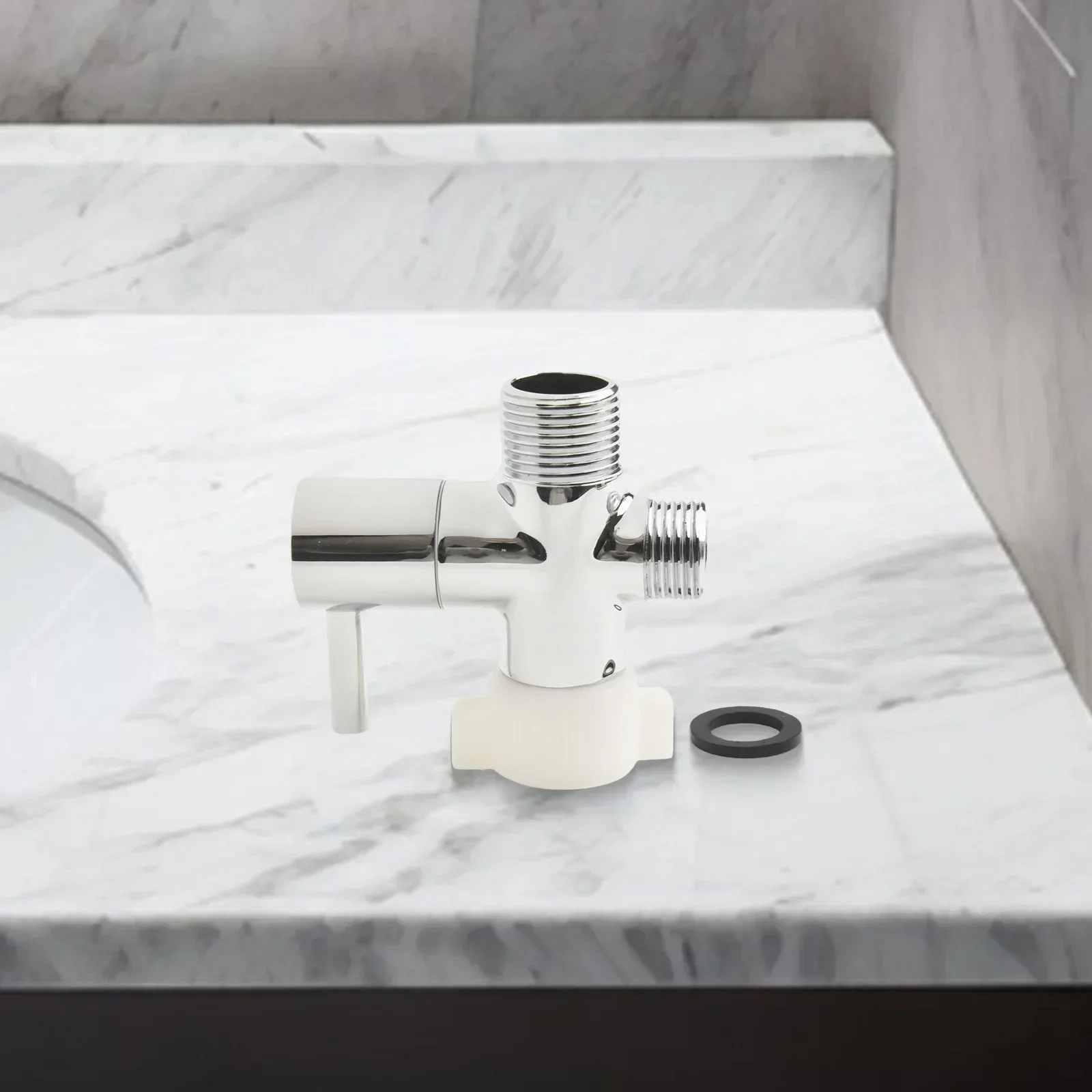 Toilet T Valve Metal Tee Connector Shut Off Valve Convenient Water Flowing Control Convenient Water Flowing Control