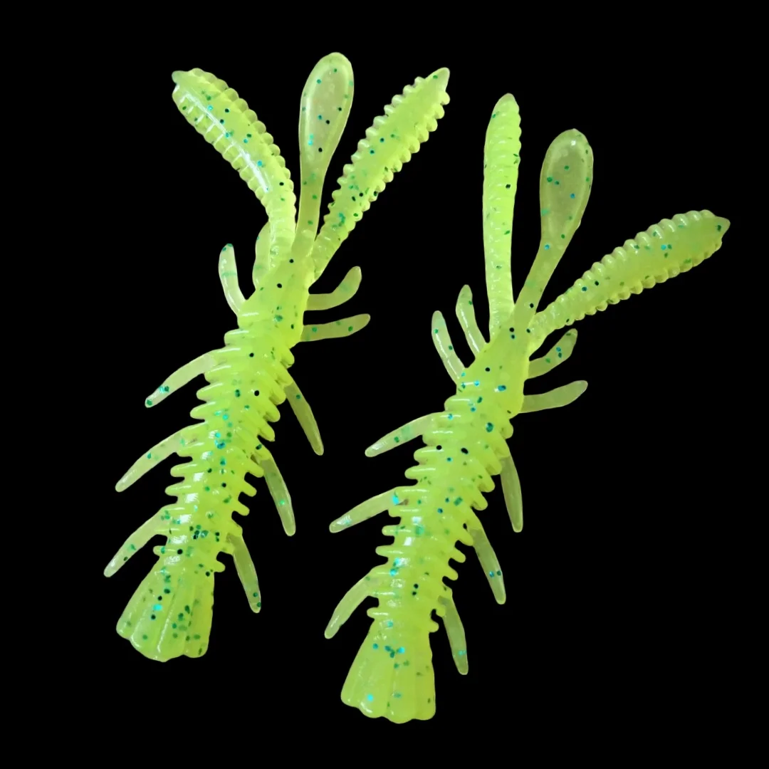 Swolfy 80 قطعة 6 سنتيمتر 1.6 جرام العائمة لينة الروبيان الصيد الطعم NED تلاعب Wobblers الروبيان السباحة إغراء تهزهز الملح سيليكون سويم #4