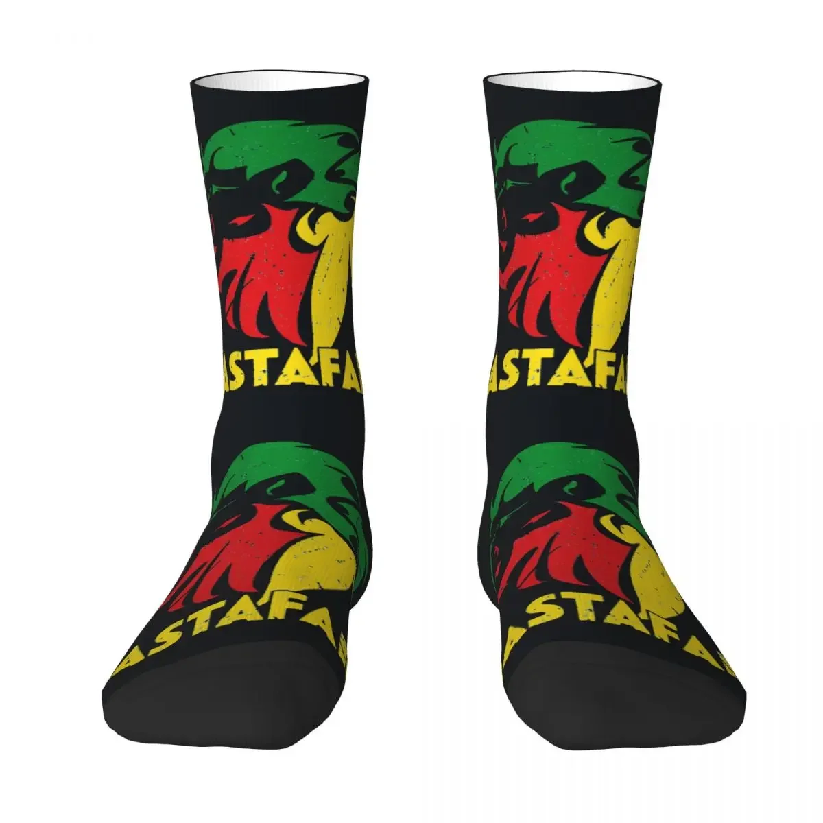 Rastafari Rasta Lion Of Judah Classic Rasta Flag Lion Socks Hiking 3D Print Boy Girls Mid-calf Sock