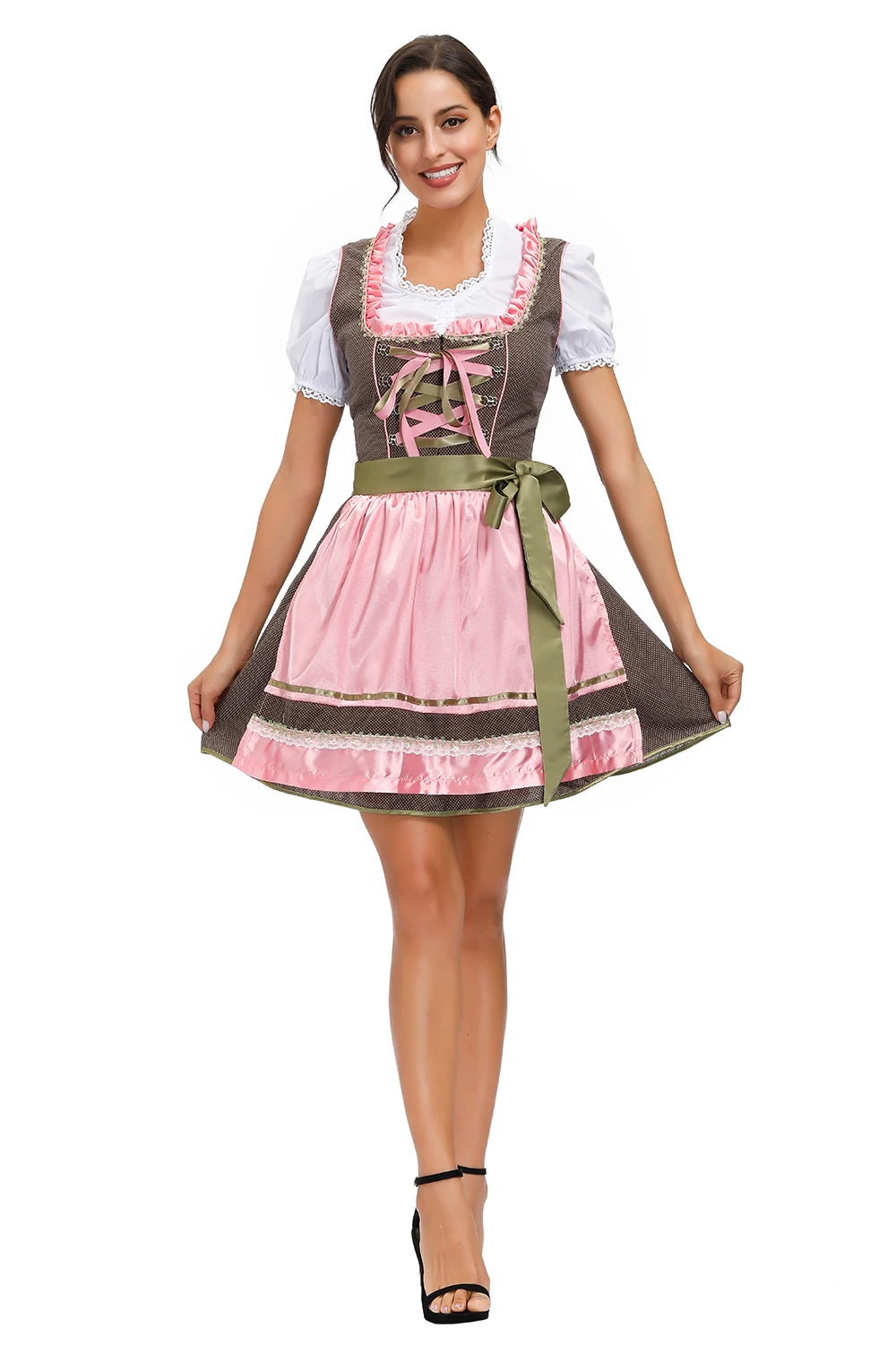 Oktoberfest Dirndl Vestido Traje, Festa de Carnaval, Cosplay, Desfile, Taberna, Cerveja empregada doméstica, Moça, Garçonete, Dia das Bruxas