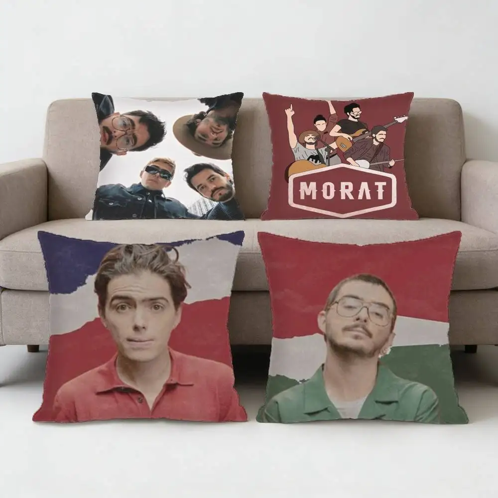 

Morat Band Pillow Case Anti-dustmite Pillowcase Invisible zipper silky short plush Sofa cushion cover