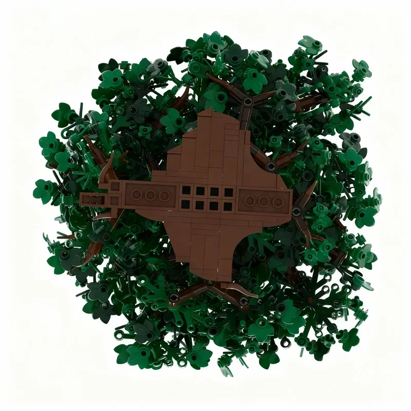 1593pcs MOC Deciduous Tree Laubbaum Hobbit Lord Rings Model Building Blocks Festival Gifts Toy Construction Creative Idea view 2