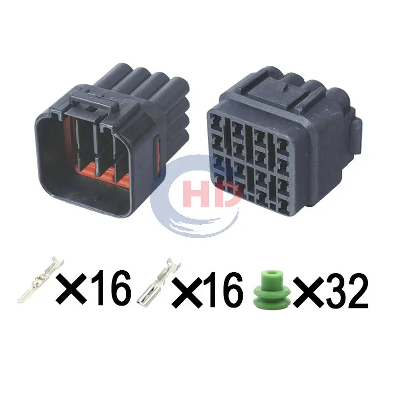 

1-20 sets 16pin Waterproof Male Automotive Wire Connector Plug 6188-0353 6181-6457