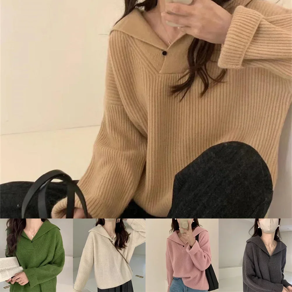 Casual Outing Autumn Winter Sweater Casual Sweater Length 55 Cm Daily Casual Wear Holiday Fashion Long Sleeve Regular Length