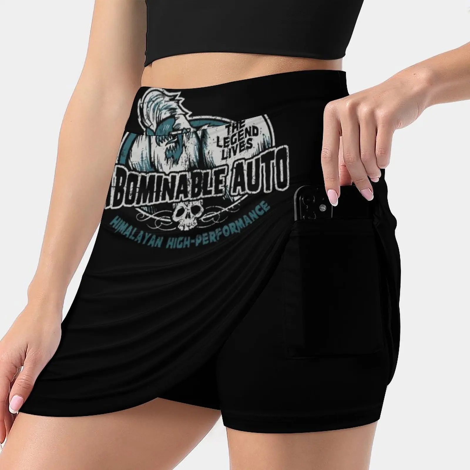 Abominable Auto Women's skirt Aesthetic skirts New Fashion Short Skirts Sasquatch Big Foot Abominable Auto Kustom Car Himalayan