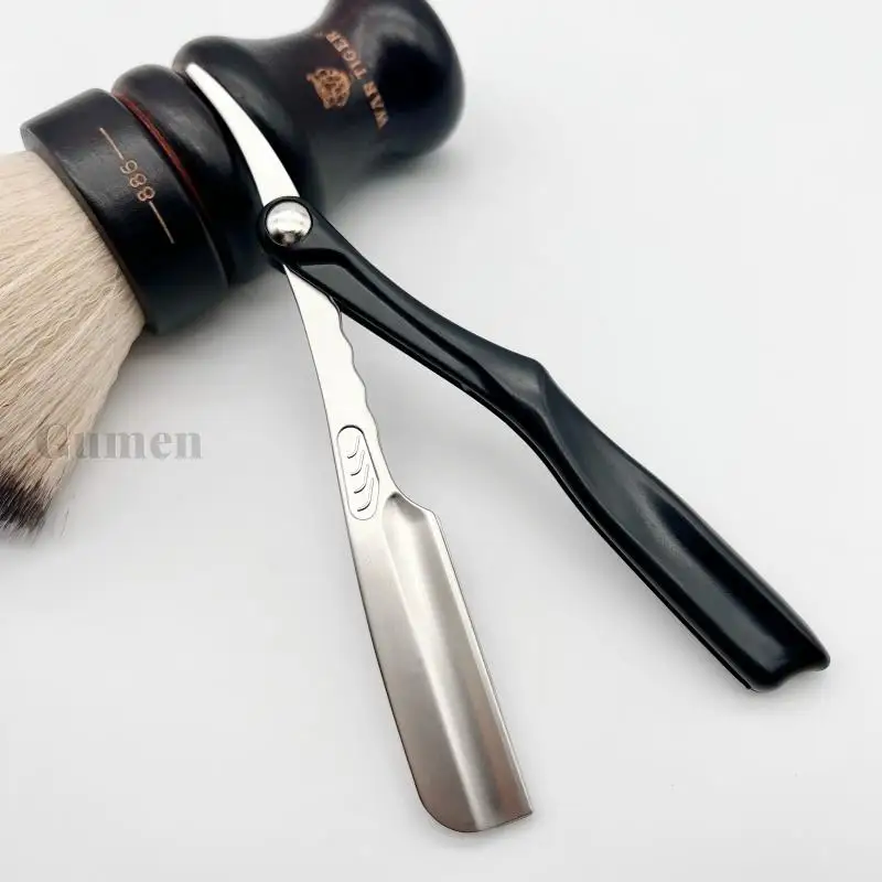 Japanese Vintage Manual Shaver Razor Kit With Feather Blades Zinc Alloy ABS Handle Shaving Knife Set  for Men Gift 5 Colors