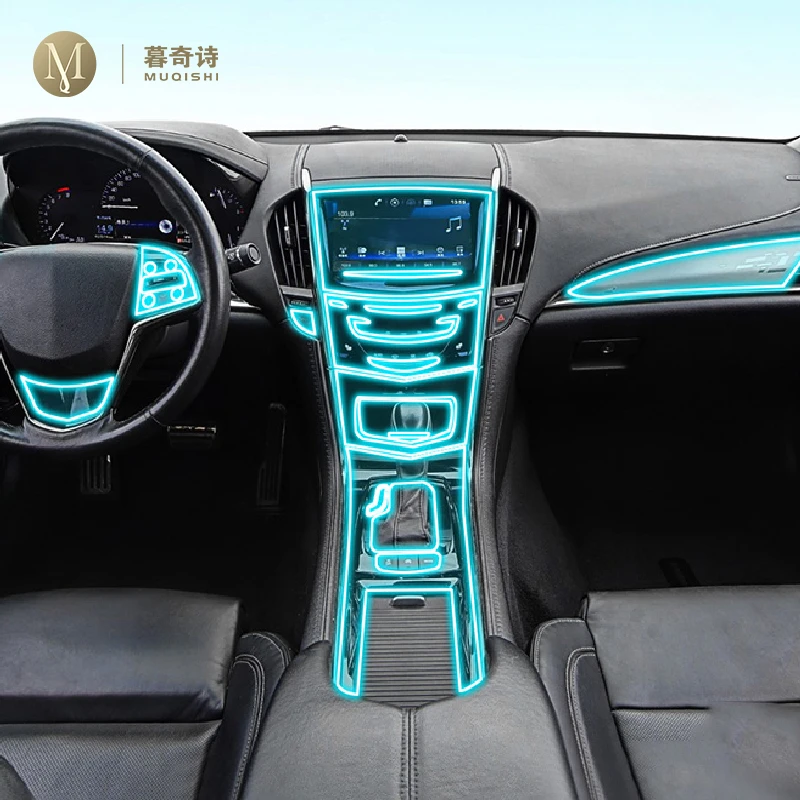 

For Cadillac ATS 2014-2023 car Interior Center console transparent car suit PPF-TPU protective film Anti-scratch Accessories